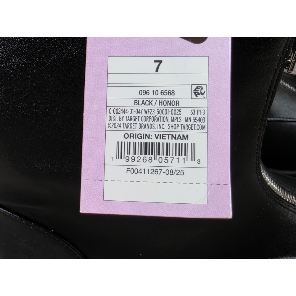 Wild Fable Honor Black Front Zip Platform Ankle Boots Womens 7 Mew - Picture 2 of 6
